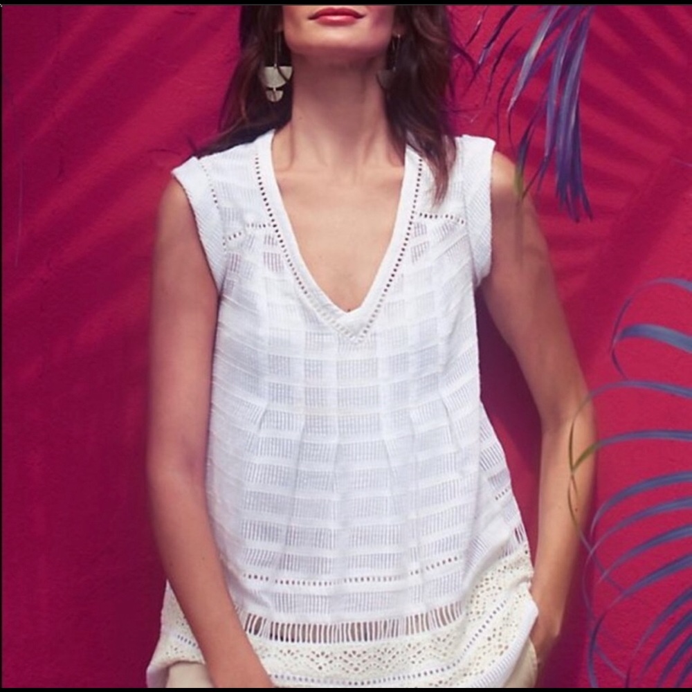 Maeve Anthropologie Ladder Lace Blouse Size 0